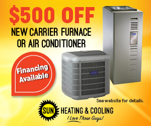 Carrier air conditioning promotion medium rectangle banner with special offers